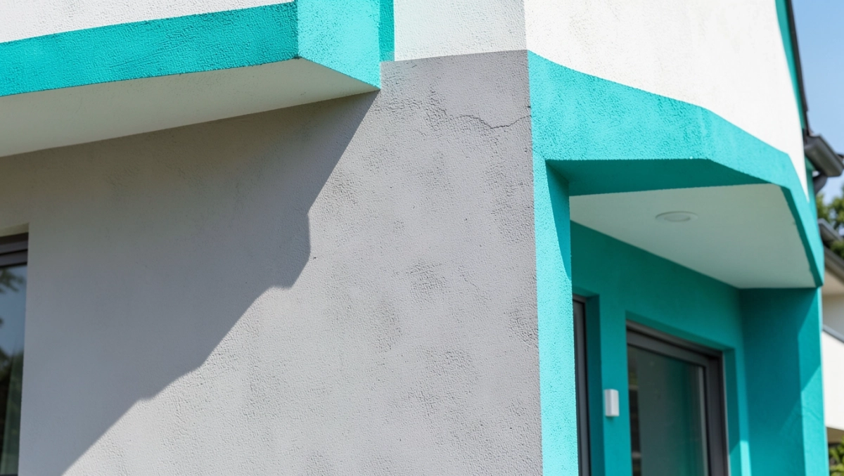 Dwa kolory tynku na elewacji