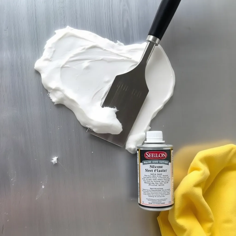 Jak usunąć tynk silikonowy z blachy