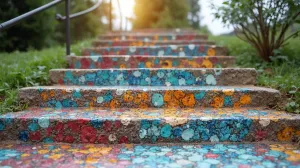 Tynk mozaikowy na schody